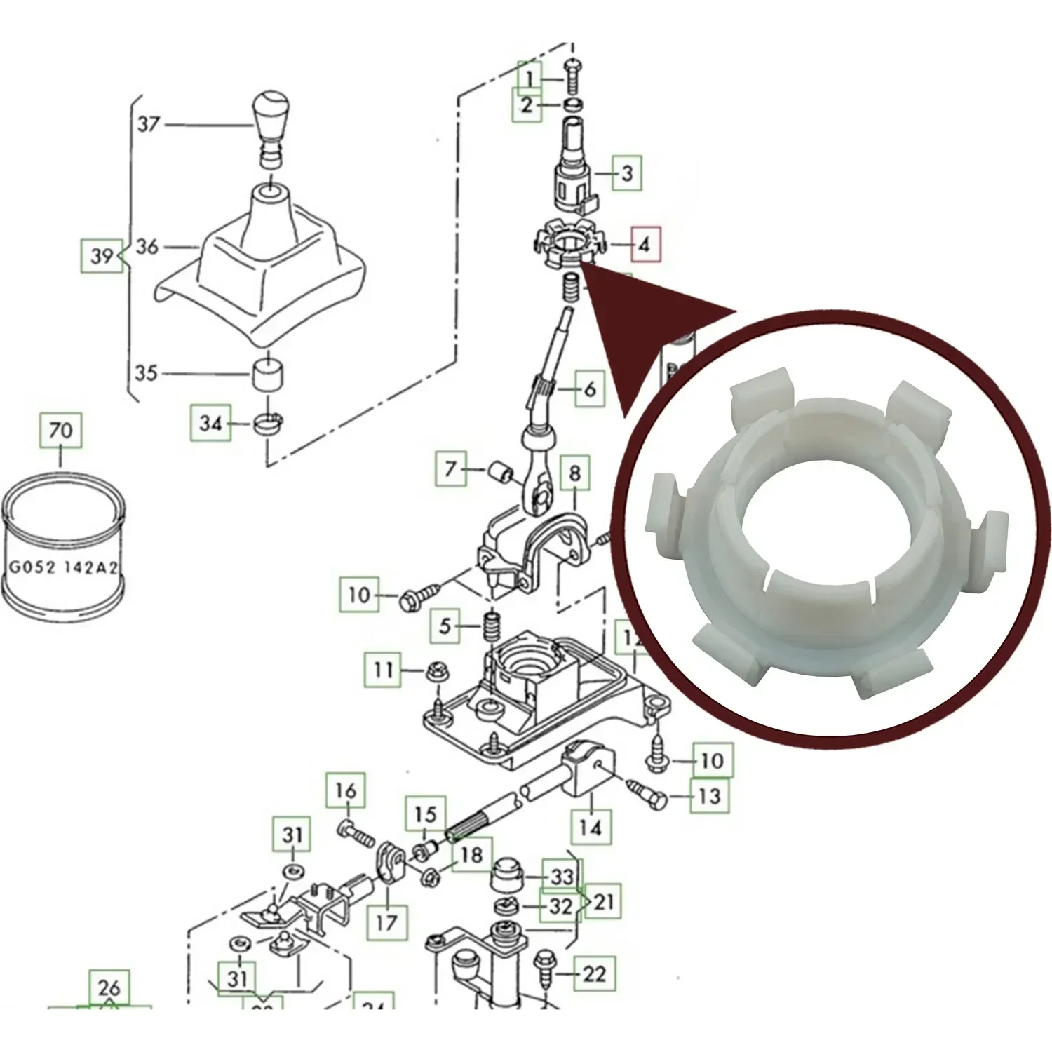 For VW BORA I Skoda Octavia A4 Manual Gearbox Transmission Drivetrain Selector Shift Stick Lever Rod Bush Ball Socket Repair