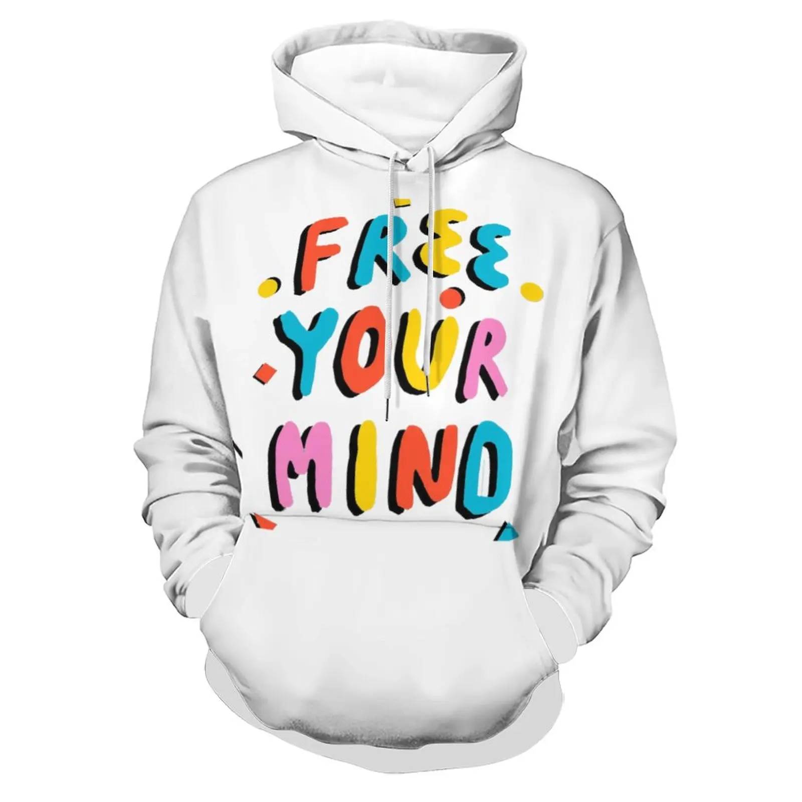

Women&Men Hoodie Anime Fashion Hella&#x27 Retro 80's Throwback Vibes Typography Neon Positivity