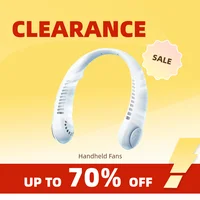 Clearance_Portable mini home summer air-cooled neck hanging fan