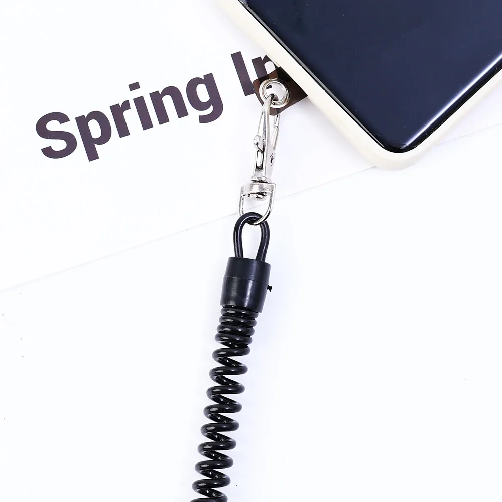 Mobile Phone Anti-theft Lanyard Card Set Universal Spring Sling Rope Anti Lost Stretchable Adjustable Neck Strap Holder