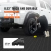 SucceBuy Garage Tiles Interlocking 12in 25/50Pcs Garage Floor Covering Tiles Non-Slip Double-Sided Texture