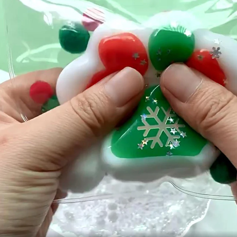 1Pcs Soft TPR Solid Christmas Cat Claw Toys Slow Rebound Decompression Toy Reduce Stress Kids Toys Gifts