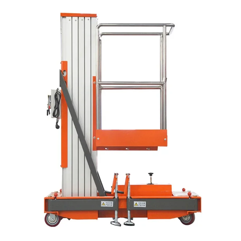 

Qiyun can be customized 10m single mast lift load 280kg suitable for indoor high-altitude work can enter the elevator