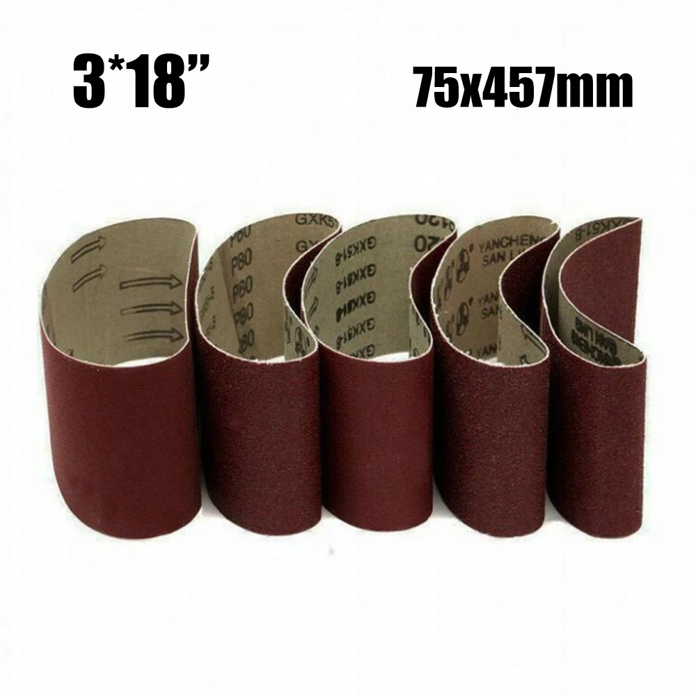 

15 шт., шлифовальные ленты 75x457 мм