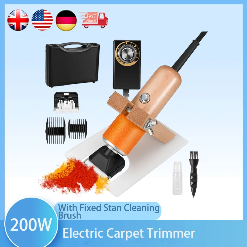 Tuft Gun Scissors Electric Carpet Trimmer With Fixed Stand Cleaning Brush  DIY Adjustable Speed Pet Scissors Trimmer For Rug - AliExpress