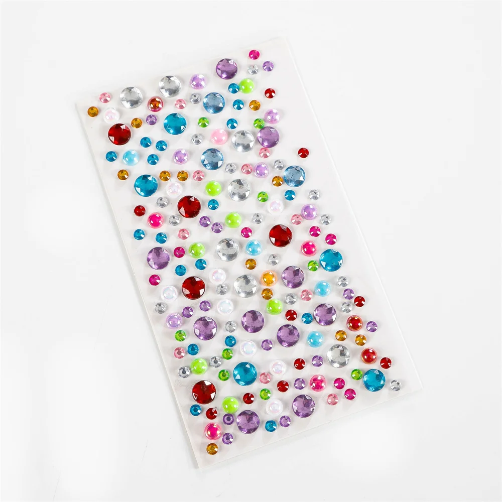 1-5 fogli adesivi per orecchini con strass colorati autoadesivi per bambini  ragazze 3D Gem adesivi acrilici gioielli giocattoli decorativi fai da te -  AliExpress