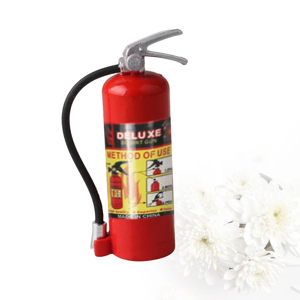 

1Pc 1:10 Plastic Scale Fire Extinguisher for Axial SCX10 D90 RC Climbing Truck Car Decorative Tools with Sticker (Red)