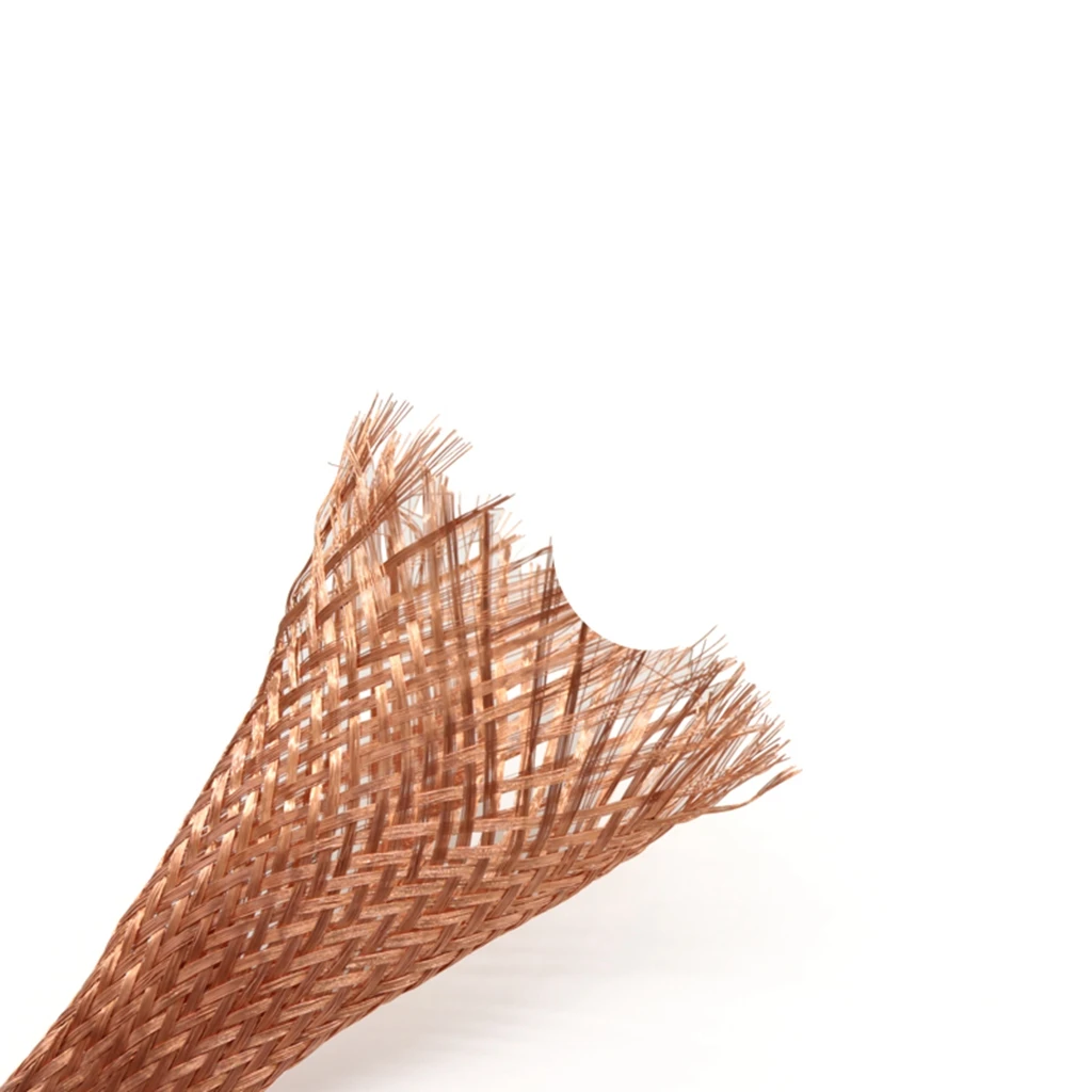 Flexible Copper Cable Sleeve Tube Braided Wrap Wire Tin Plated