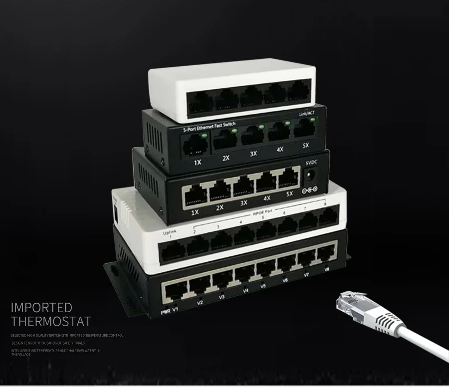 5 8 Porte 1000Mbps Switch Di Rete Gigabit Ethernet Smart Switcher Splitter Internet Hub Rj45 Ad Alte Prestazioni