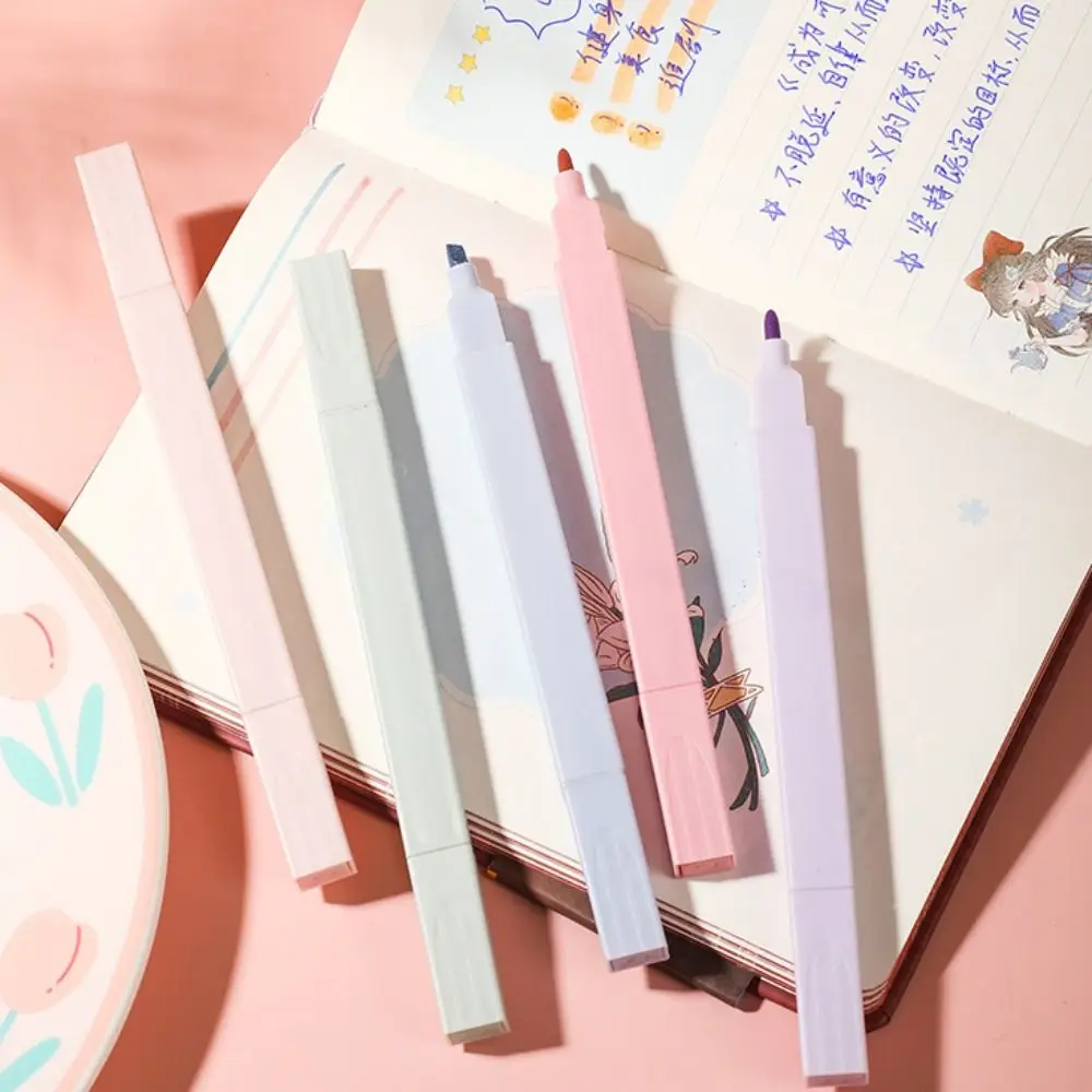 이중 및 단일 헤드 하이라이터 펜, 문구 용품, 파스텔 하이라이터, 형광 컬러 마커, 쓰기 펜, 12 색