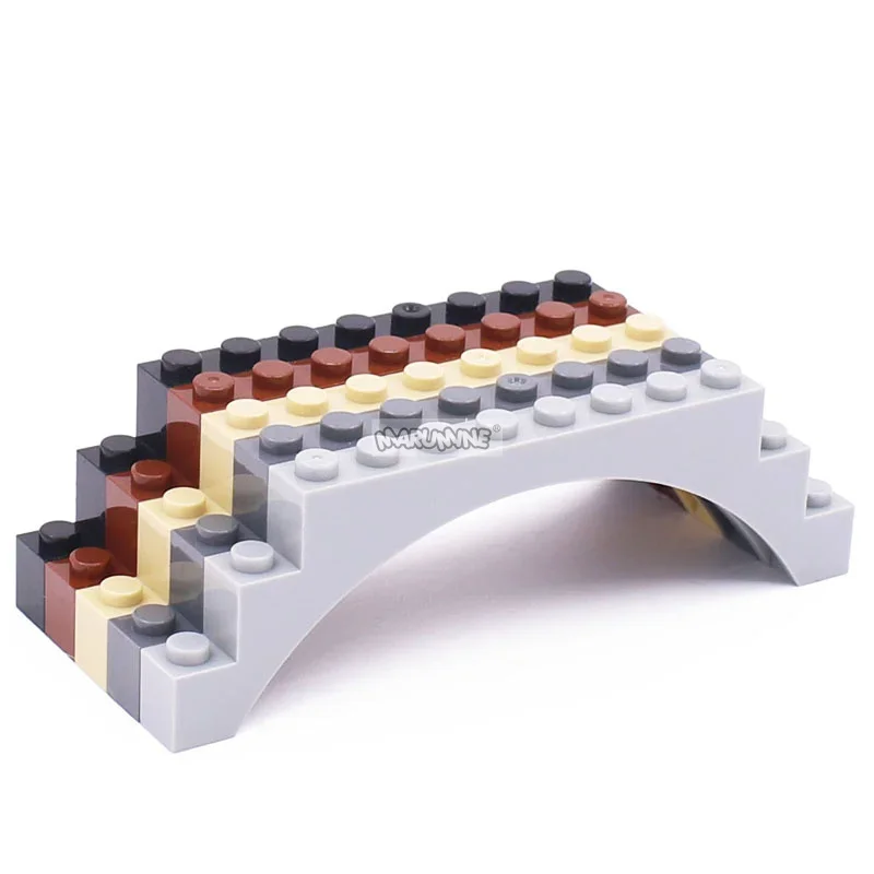 Marumine Building Blocks 1x12x3 Arch MOC Brick Parts 5PCS Compatible with 14707 6108 Creative Build Bridge Model Kit Accessories 5