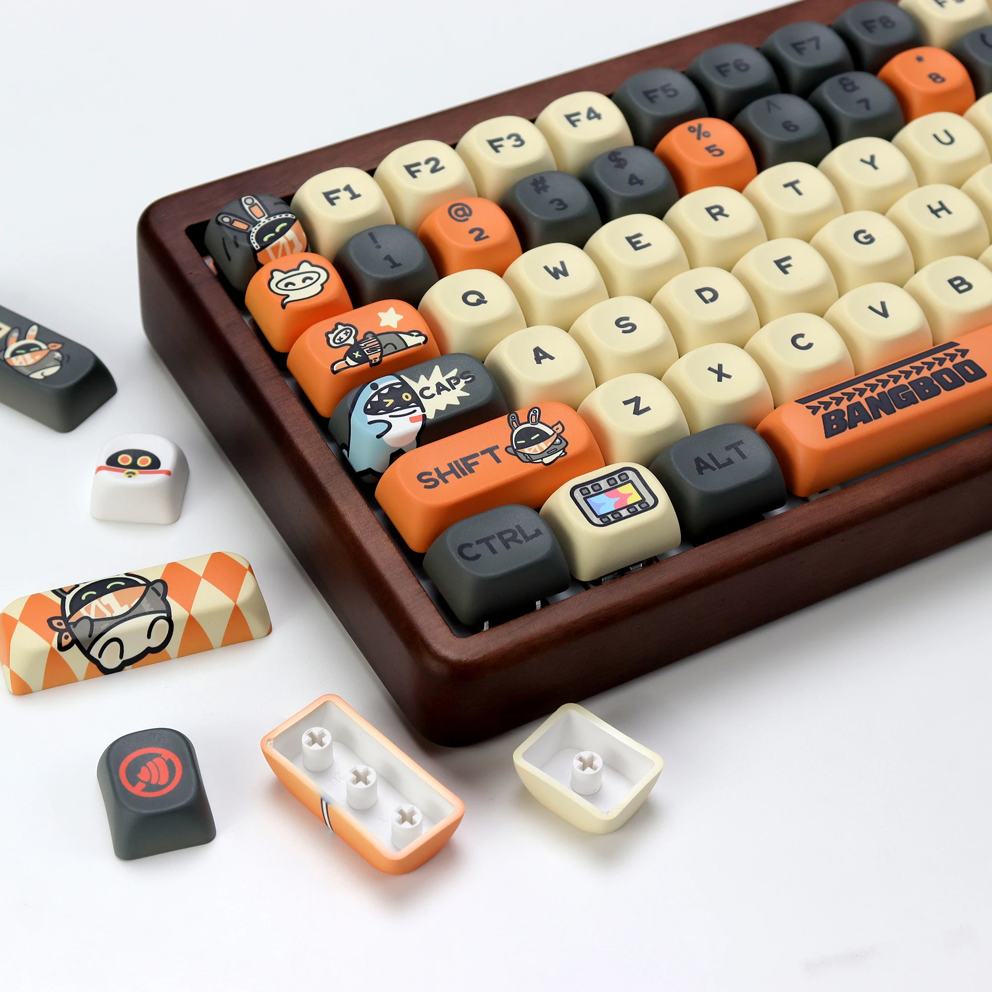 KBDiy Cute Anime ZZZ Bangboo Keycap PBT KOA Profile Alice