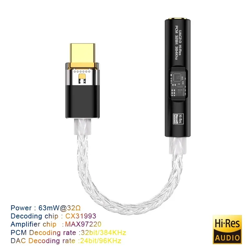 Premium Hi-Fi Type-C to 3.5mm Audio Adapter with DAC