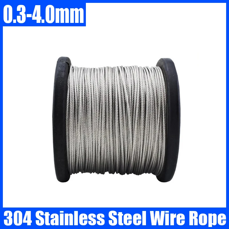 L-1-10-Meters-Diameter-0-3-4-0mm-304-Stainless-Steel-Wire-Rope-Soft ...