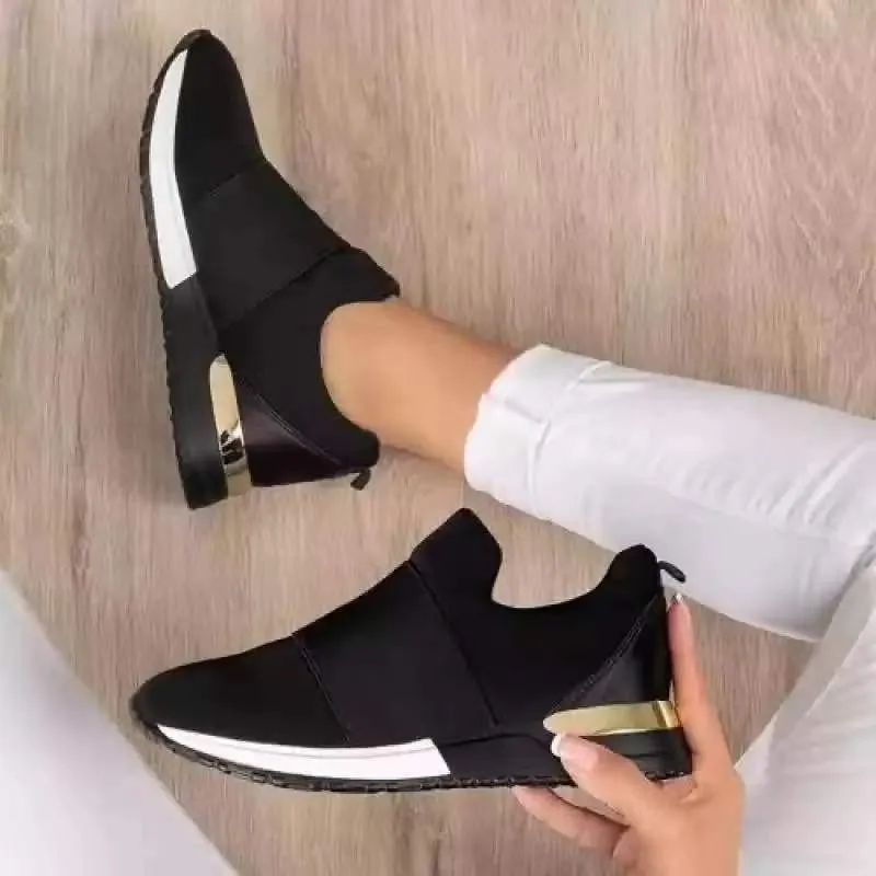 

2022 Fashion Breathable Mesh Casual Sports Shoes Platform Sneakers Wedge Woman Vulcanize Shoes Zapatillas Mujer Woman Shoes