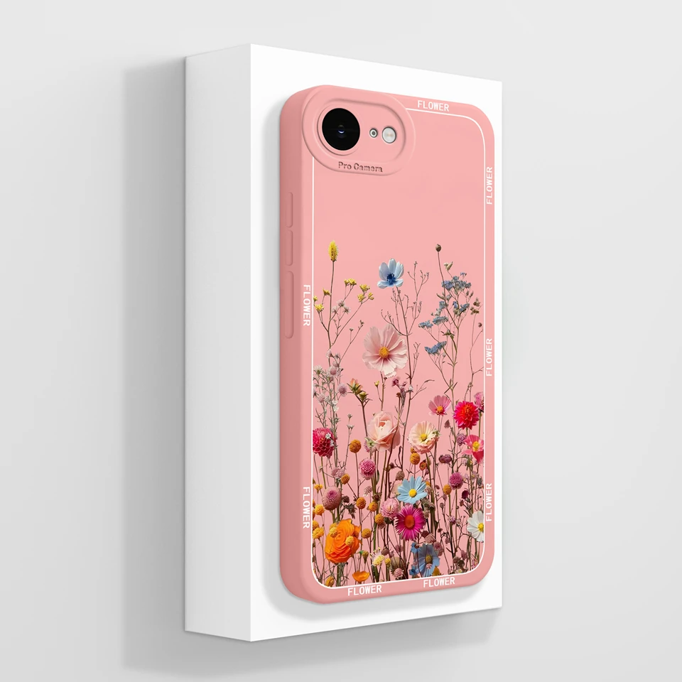 Elegant Floral Butterfly Design Soft Liquid Silicone Non-Slip Back Cover