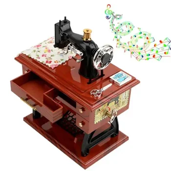 Vintage Sewing Machine Music Box 1