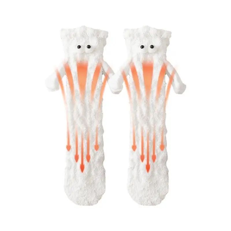

Hand Holding Socks Comfortable Magnetic Holding Hands Socks Cute Coral Velvet Couple Holding Hands Socks Friendship Socks