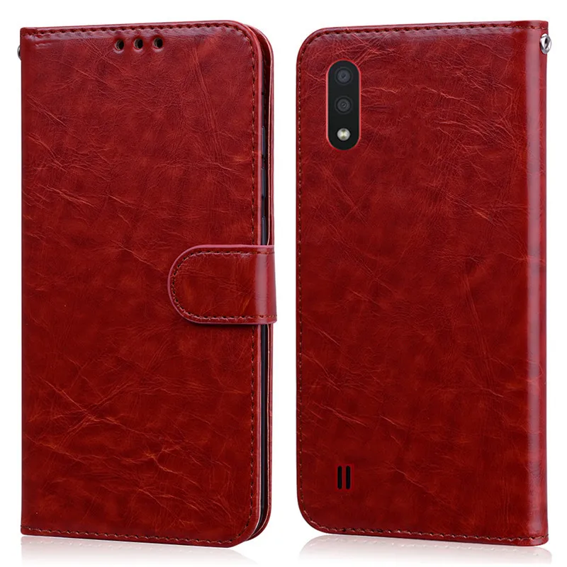 Luxury Flip Leather Case on For Samsung Galaxy A01 Core book Case on For Samsung A01 Core A 01 A01Core Case Phone Cover Fundas samsung silicone cover