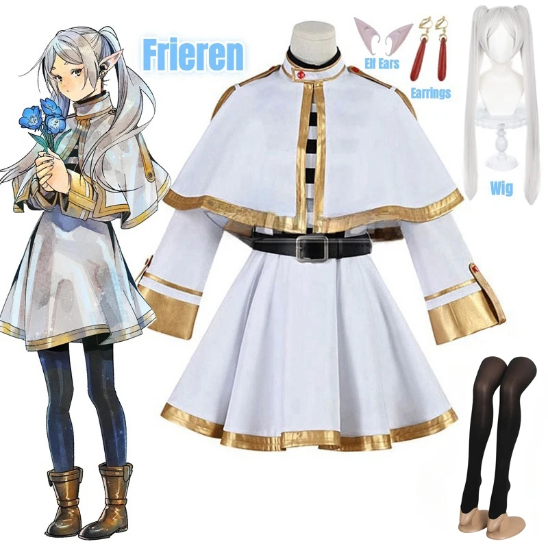 Costume Cosplay sousou no frieren pour femme avec chaussures, robe de magicienne