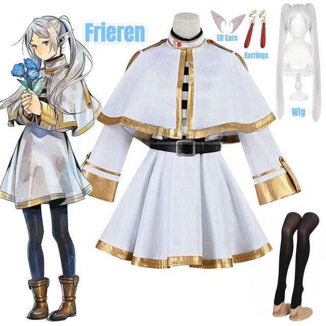 Costume Cosplay sousou no frieren pour femme avec chaussures, robe de magicienne