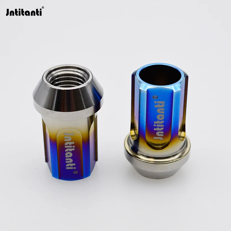 

Jntitanti Gr5 Titanium anti theft lug nuts M12/14*1.25/1.5*35mm open end 4nut+1key