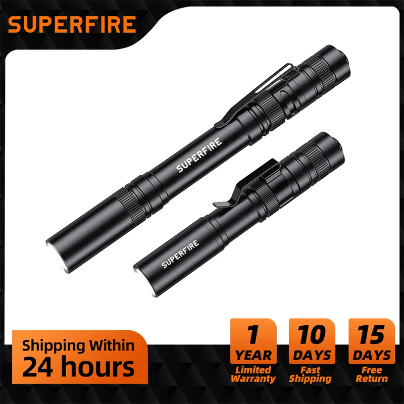 

SUPERFIRE X18 Mini LED Flashlight PenLight Lamp Clip Small Flashlights Torch Outdoor Camping Pocket Pen lights Emergency Lantern