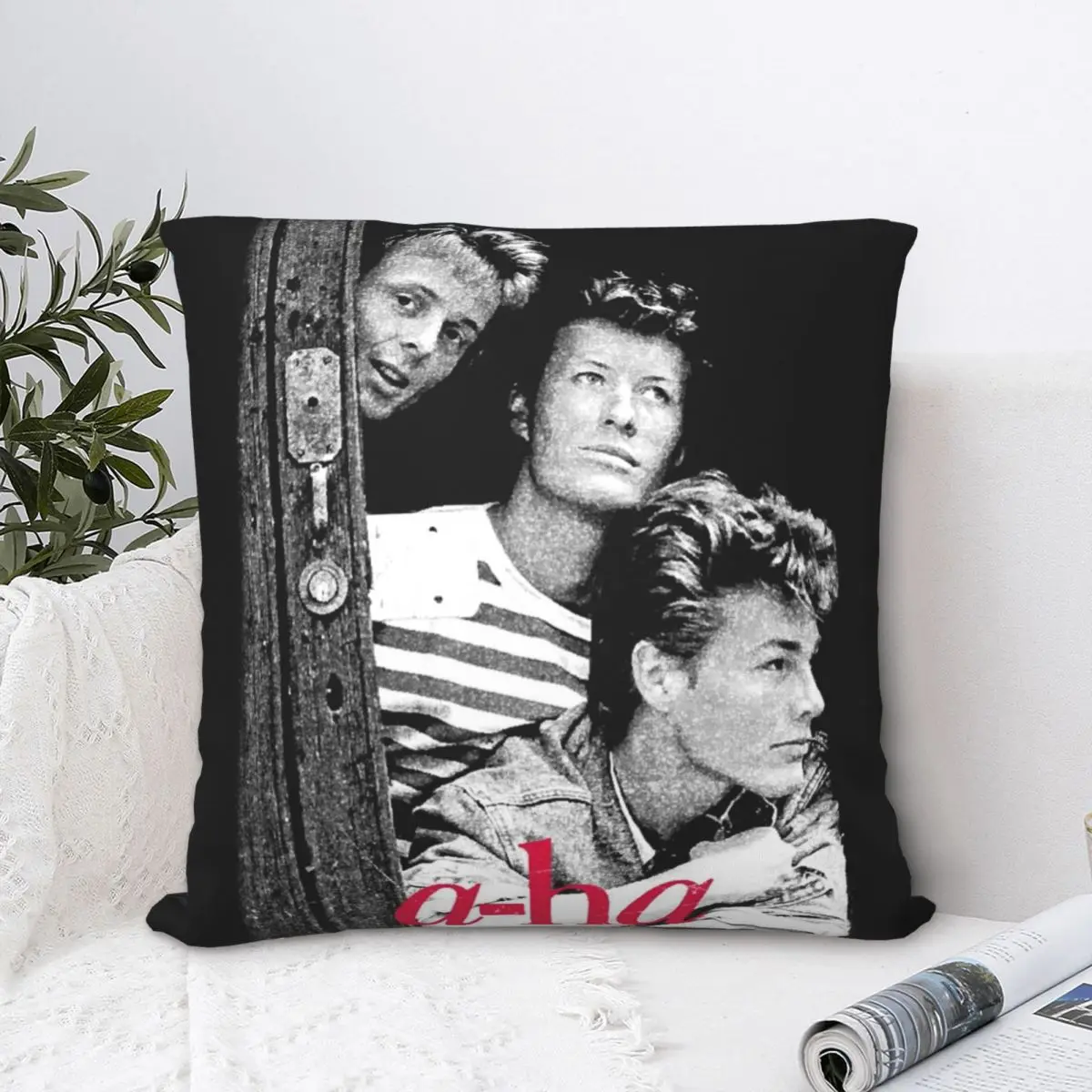 

A-ha Band 80s Retro Square Pillowcase Polyester Pillow Cover Velvet Cushion Decor Comfort Throw Pillow For Home Bedroom