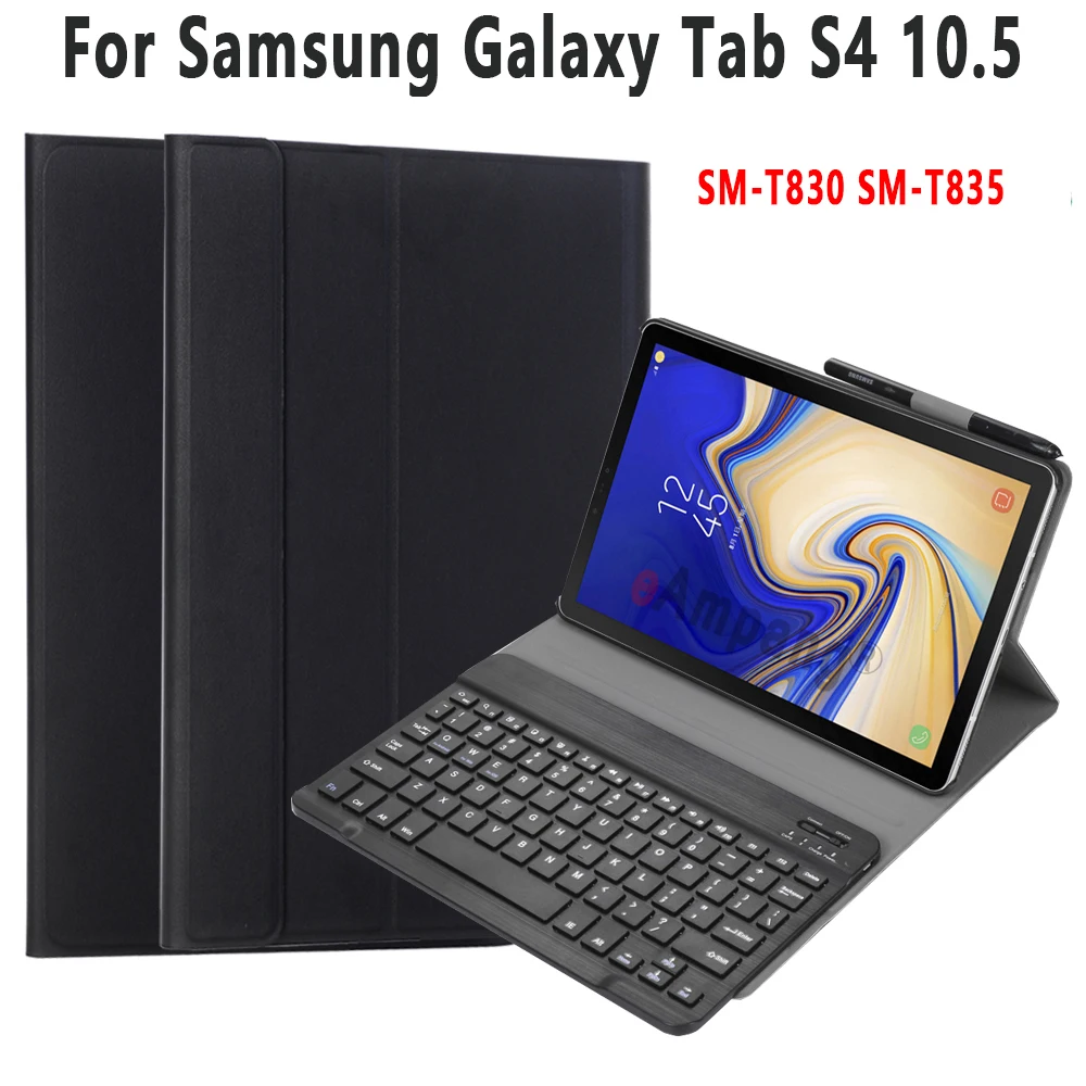 para Samsung Galaxy Tab s4 105 Polegadas T830 Case e Teclado para Galaxy T830 T835 Slim Cover Soft Shell Protetor com Teclado - Imagem 2