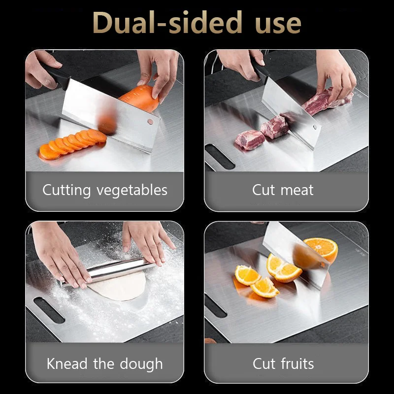 Cutting Board 316 Stainless Steel Panel Kitchen Household Thickened Double Sided Kneading Dough
