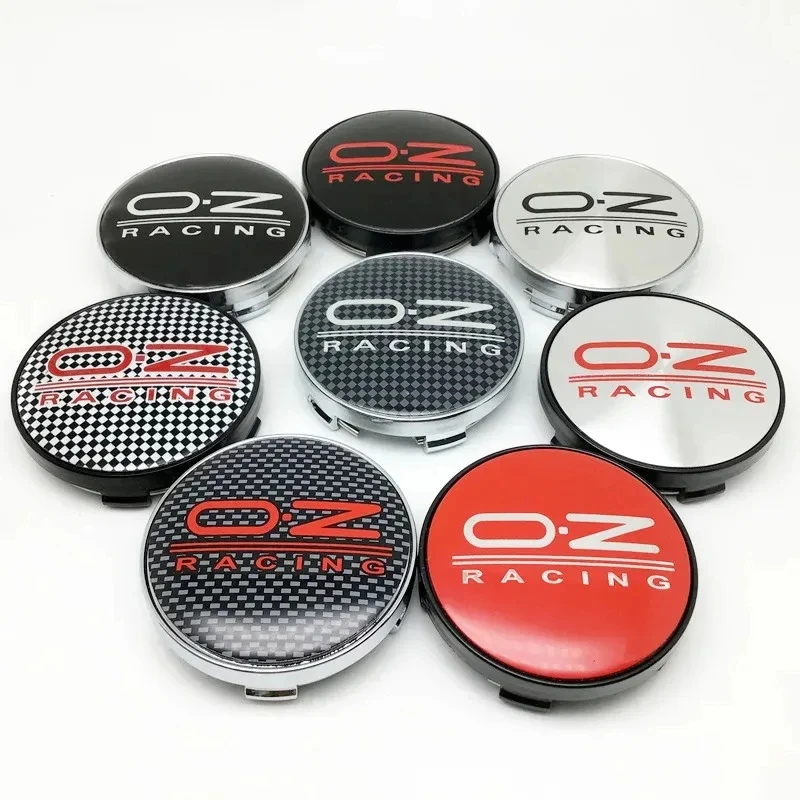 Universal 60mm OZ Emblem Car Wheel Center Caps Wheel Center Hub Cap Sticker Wheel Center Cap Hub Covers Badge For Mercedes Benz Honda Toyota KIA Audi Accessories 4pcs/set