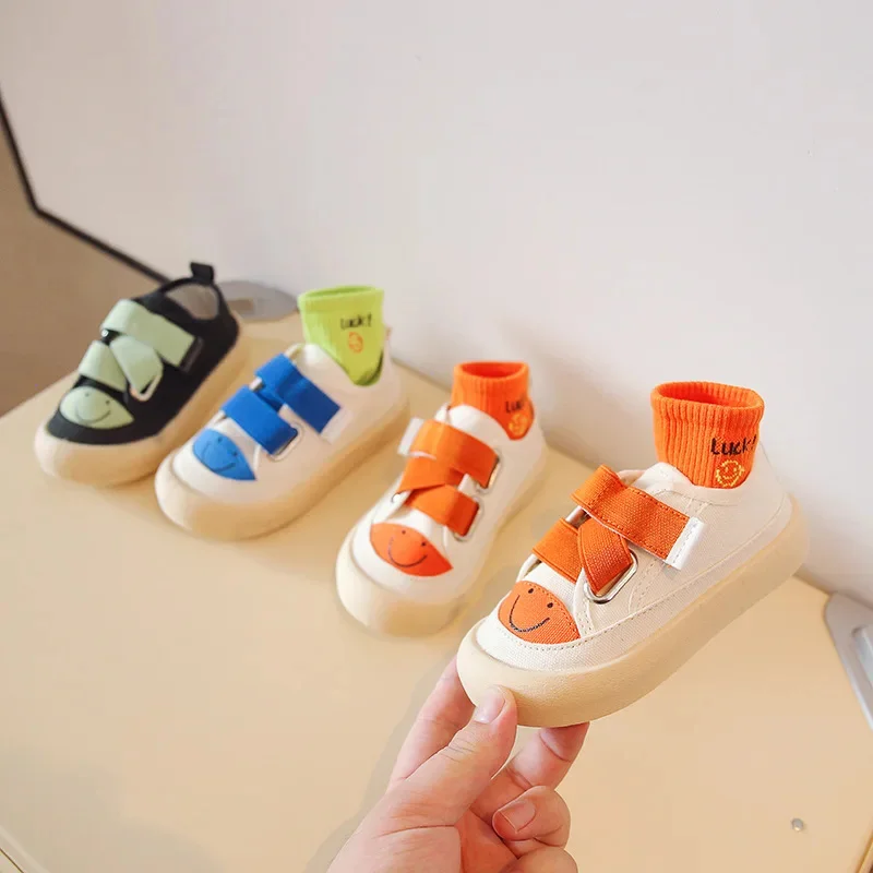

Spring New Children's Shoes Korean Edition Board Shoes for Boys and Girls Breathable Casual Shoes Canvas Shoes