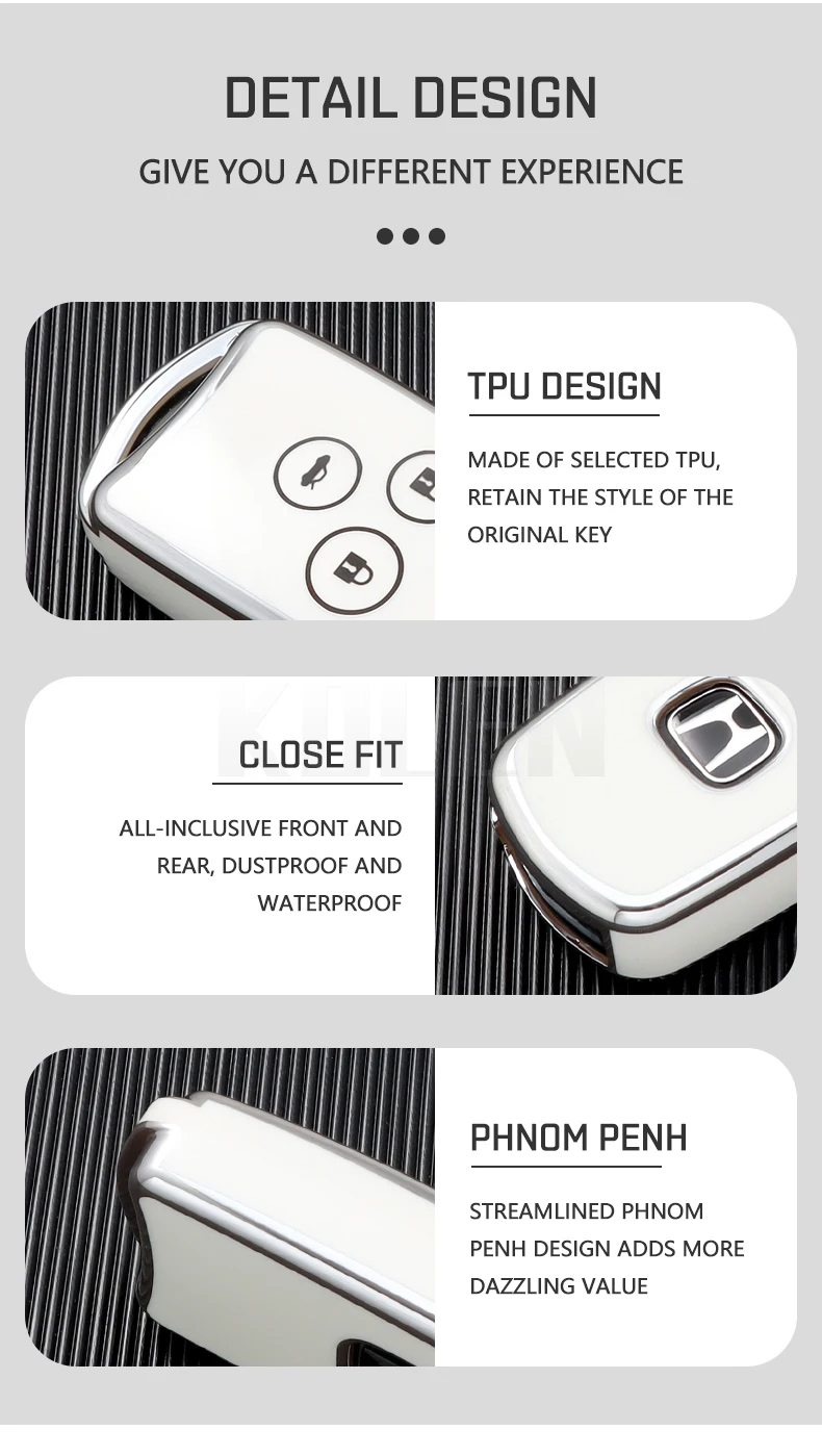 Nuovo TPU Car Flip Key Case Cover Shell per Honda Civic Fit Accord CRV HRV Jazz Odyssey per Acura TL TSX ZDX RSX CRZ accessori - S8366e92a0ab849849335111be9ea81f1f