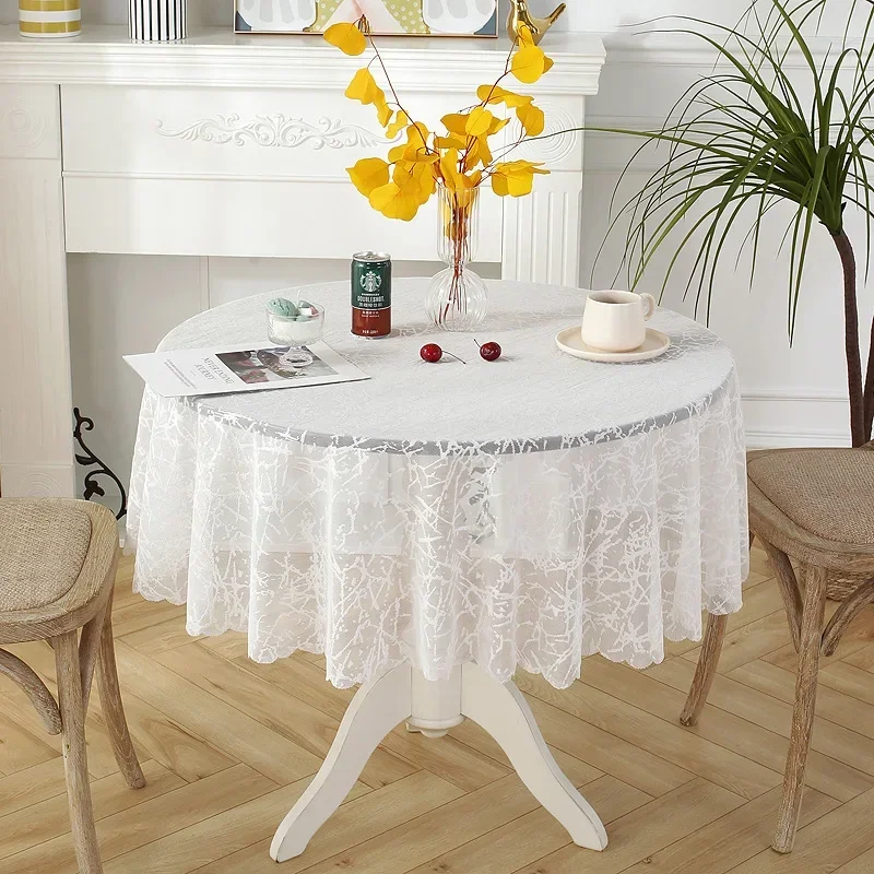 

Lace circular small round table cloth, table mat, embroidered hollowed out tablecloth
