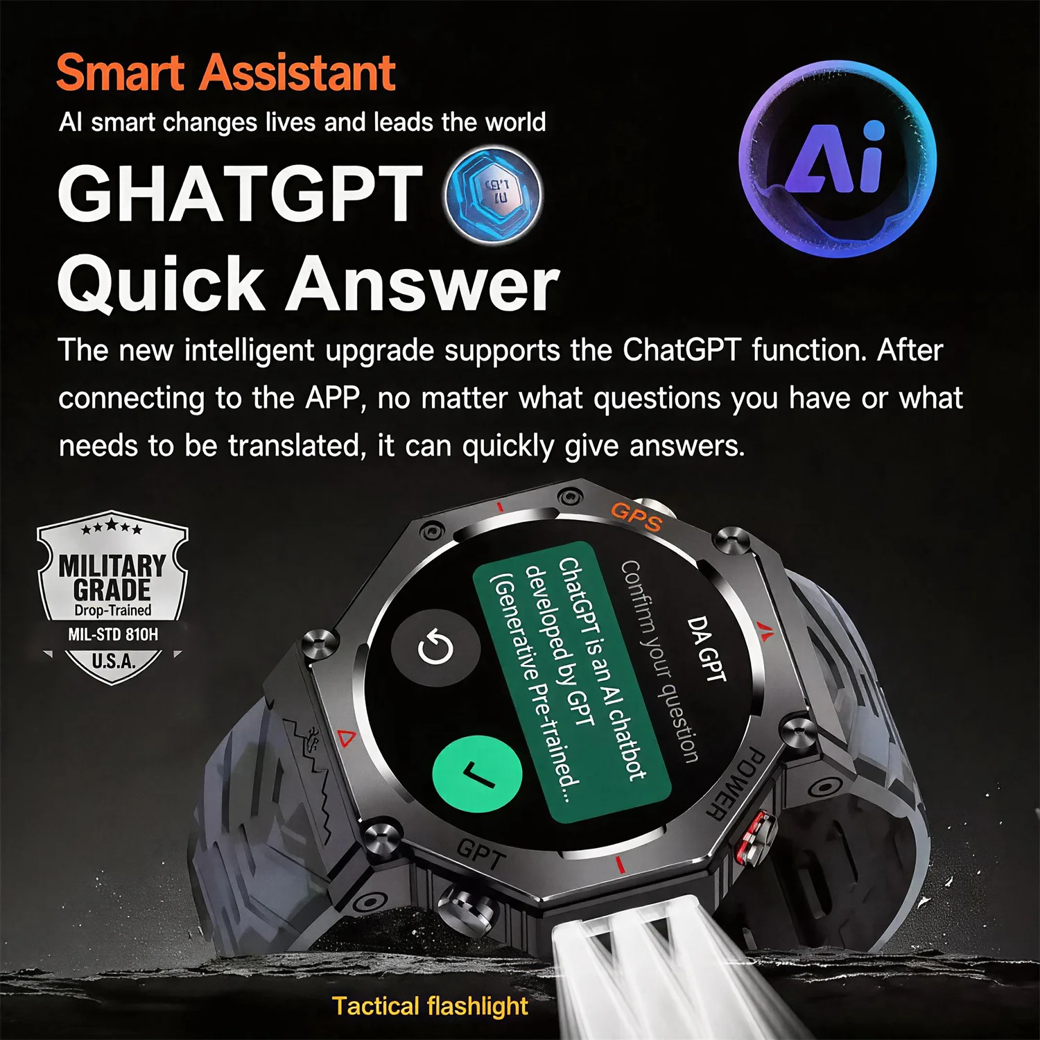 T-Rex Military Smartwatch 4