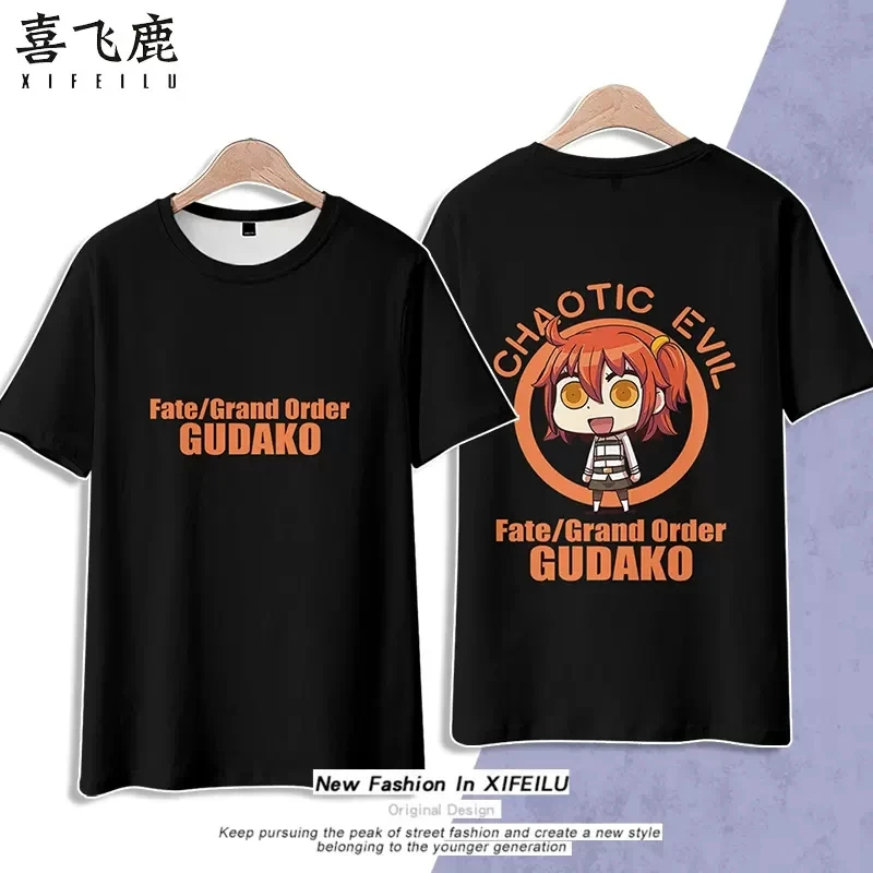 

Аниме Fate/Grand Order Fujimaru Ritsuka Повседневная Свободная футболка косплей костюм для мужчин и женщин летние топы с коротким рукавом унисекс