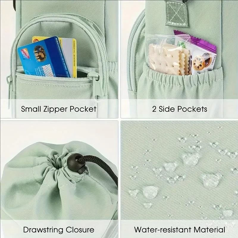 Insulated Water Bottle Sling Bag with Adjustable Strap - Crossbody Shoulder Carrier