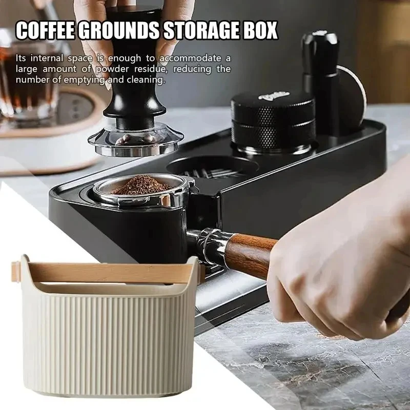 New Coffee Grounds Bucket Espresso Trash Can Coffee Grounds with Detachable Knocking Non-slip Base Gift Coffee Grounds Bucket
