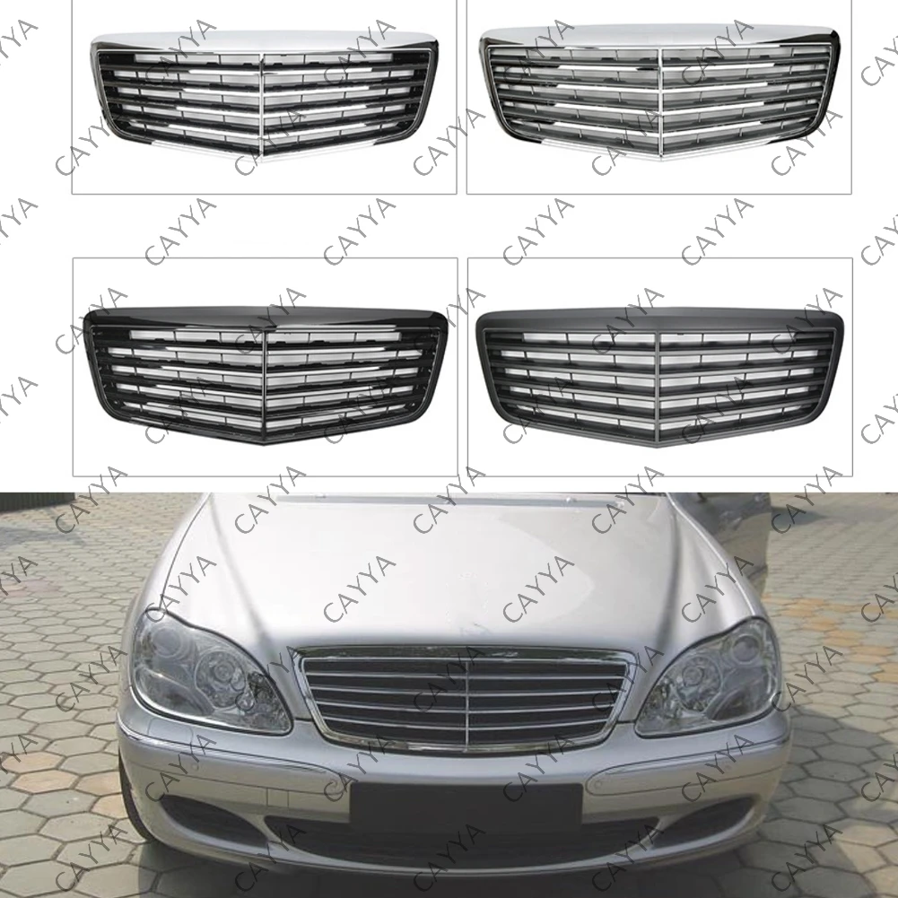 메르세데스-벤츠 E 클래스 W211 E200 E240 E320 2002-2006 2003 2004 2005 용 자동차 상부 앞 범퍼 그릴 그릴
