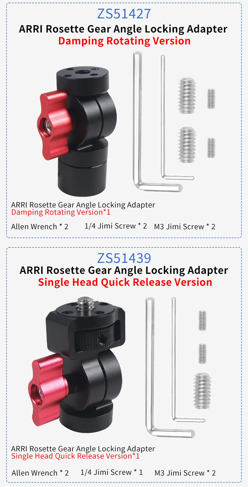 Aluminum Mini Tripod Head Adapter Arri Locating Holes Monitor Mount for DJI OSM