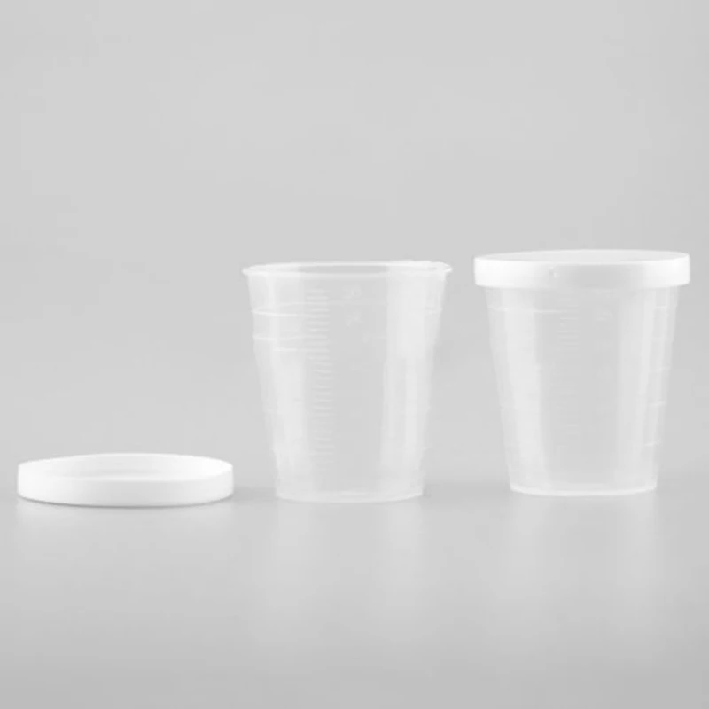 

With Lid Clear Medicine Measuring Cup Container Cap 40/28mm 10Pcs 30ml Plastic Rice Medicine Measure Graduated