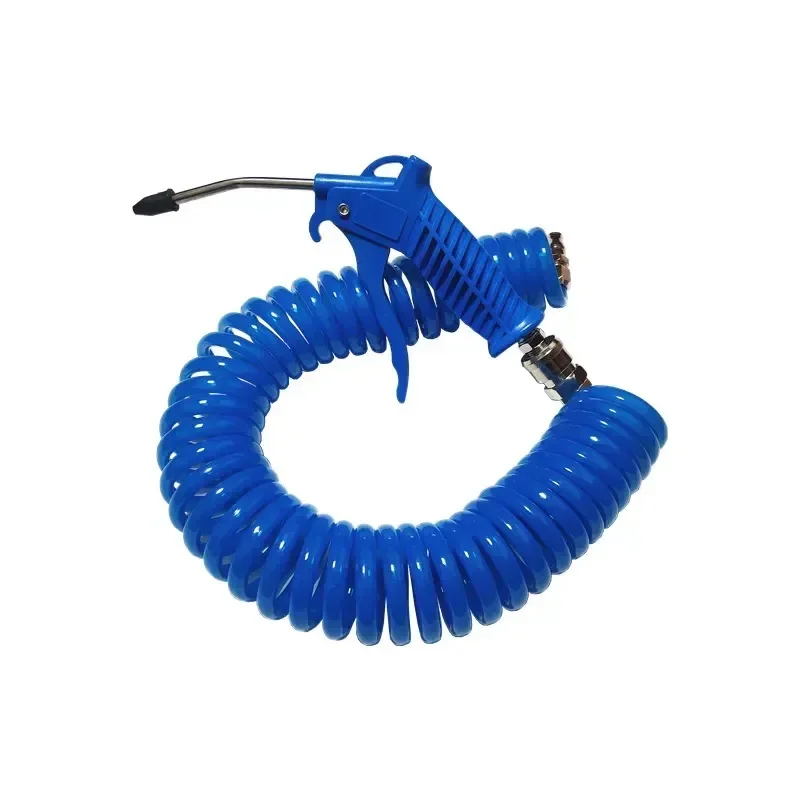 4x6mm Heavy Duty Air Dust Blow Gun Kit, 50cm Long Pneumatic Coiled TPU Hose Air Duster Gun Remover for Air Compressor 5