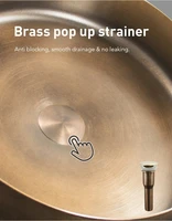 อ่างล้างหน้าทรงกลมสไตล์วินเทจ ทำจากสแตนเลส 304 สีบรอนซ์ สำหรับห้องน้ำในโรงแรมหรือห้องน้ำสาธารณะ 3