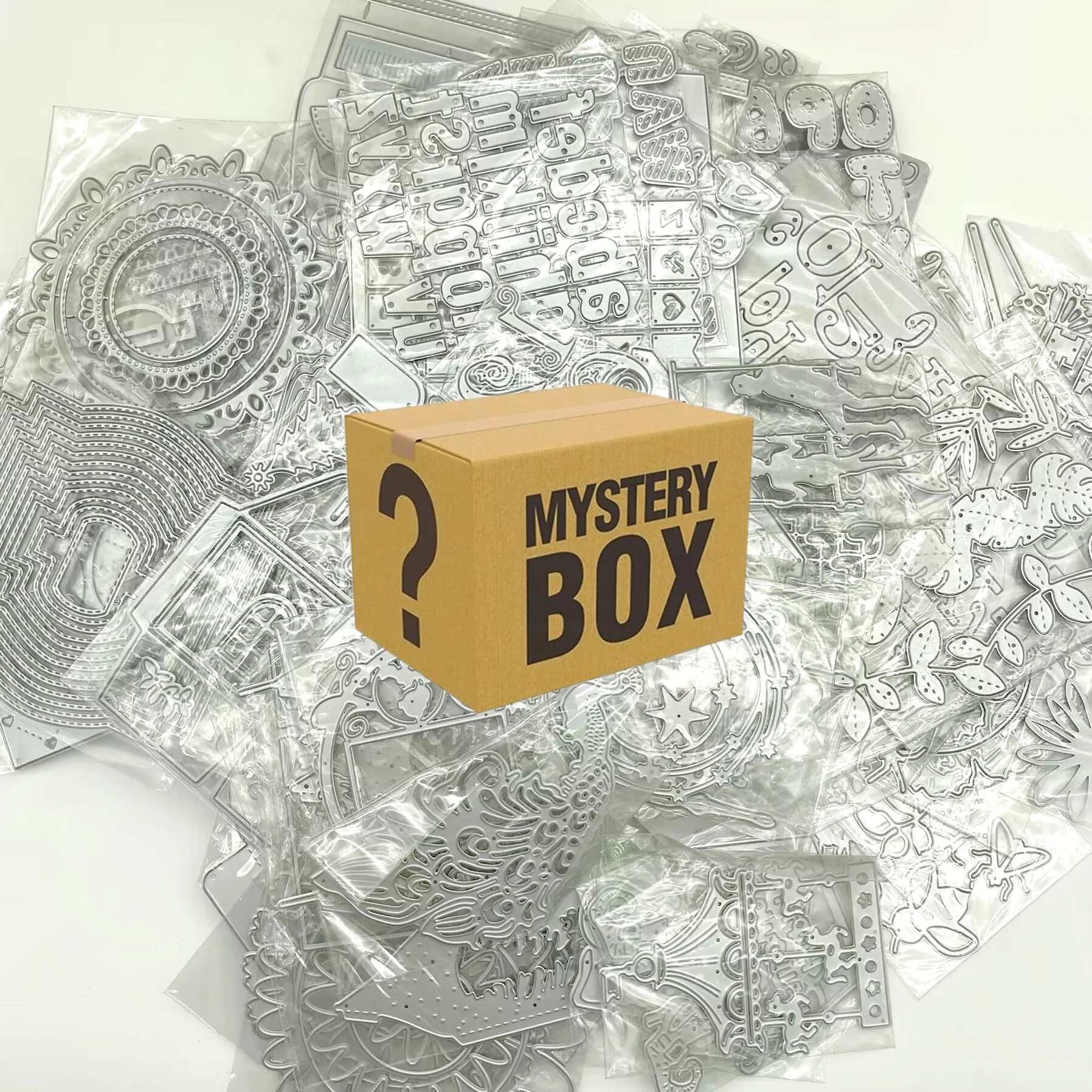 

Металлические Вырубные штампы большого размера загадочная коробка 10/20/30/50/100 шт. рельефная папка для скрапбукинга нежелательная фотография DIY подарок