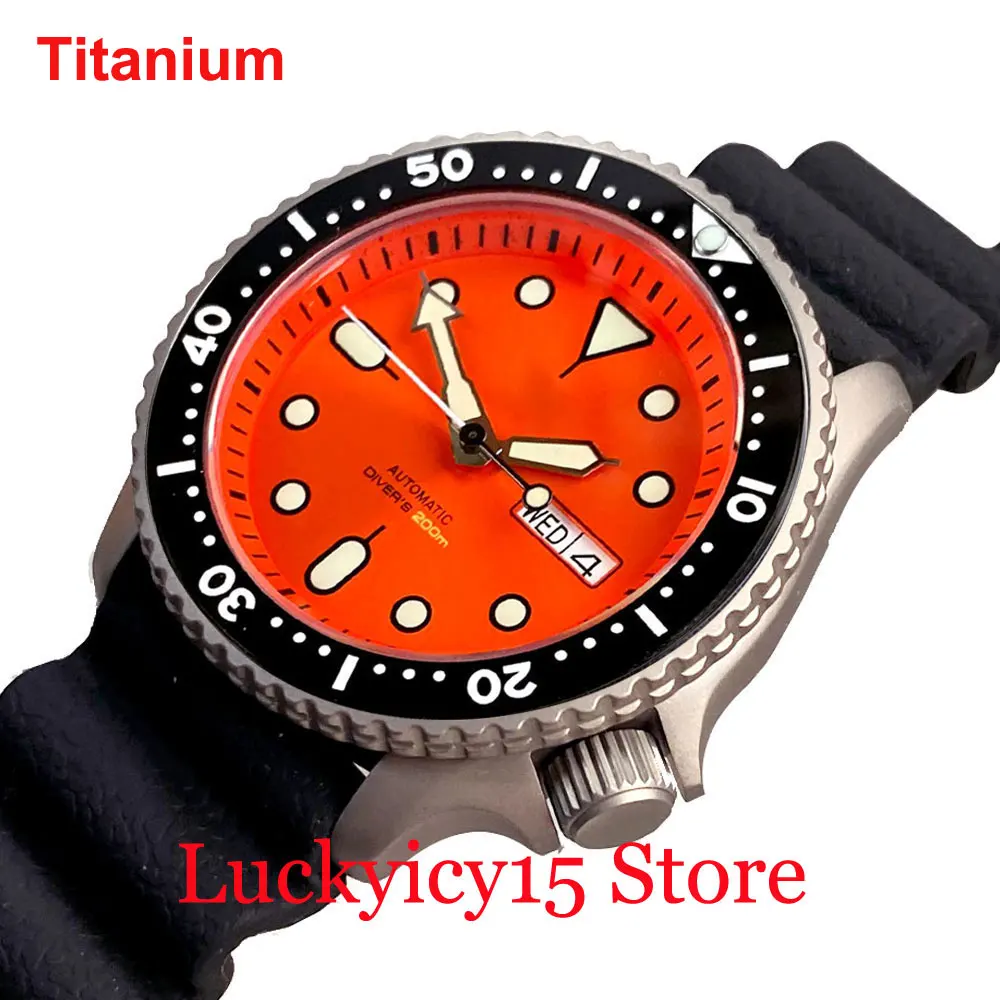 Tandorio 200m Waterproof Titanium Sterile Dial Lume Chapter Ring Japan NH36 Automatic Men Watch With Weekend Date Sapphire Glass weekend for men