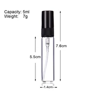 20pcs 4 Accessories 5ml Mini Perfume Spray Glass Bottles with 20 Spray Bottles, 2 Funnels, 2 Droppers 2