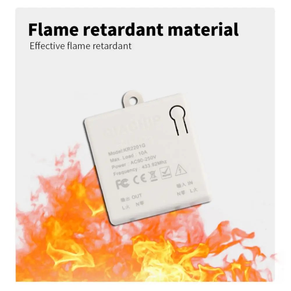 Description Picture 6 of item433Mhz Wireless Switch Smart Switch RF Wall Panel Switch Universal Breaker 90V-250V RF Relay Receiver Led Light Lamp Fan Switch