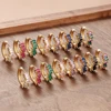 86378-e56acf.jpg Boucles d'oreilles créoles en acier inoxydable pour femmes, 2 pièces, Zircon irrégulier, cercle rond de 9mm, petit Huggie, Piercing du Cartilage, bijoux