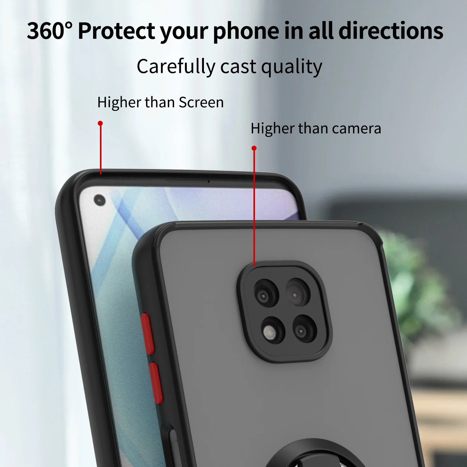 Matte Clear Kickstand Shockproof Protective Phone Case