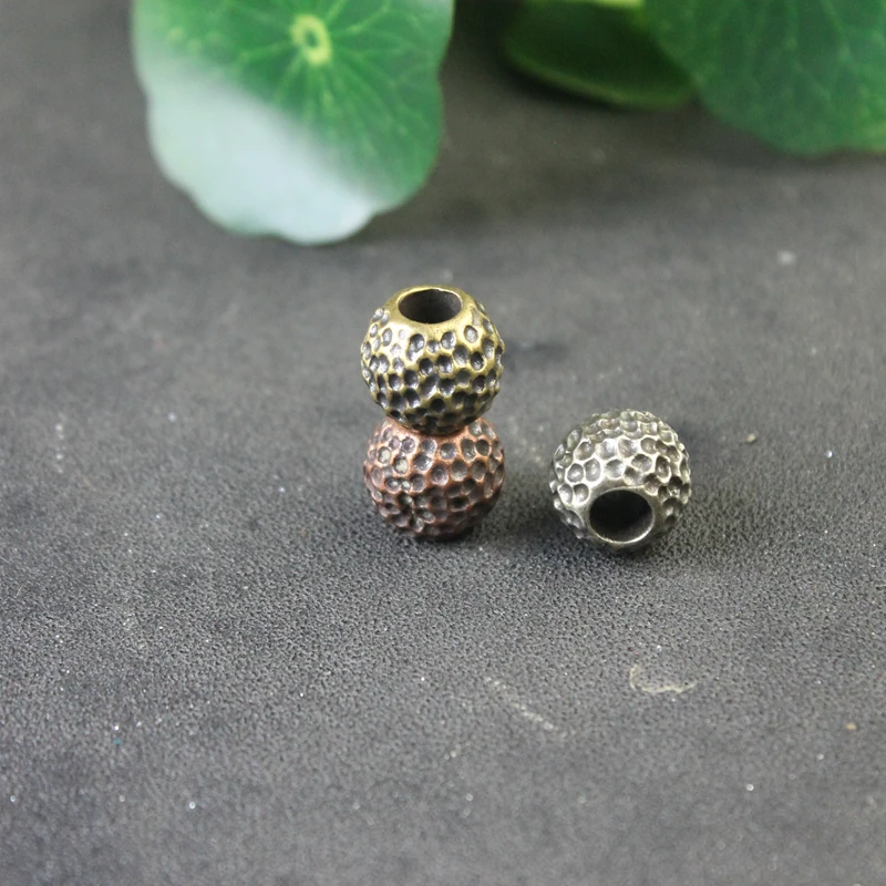 Description Picture 6 of itemMoon Crater Ball Shape Knife Beads DIY Paracord Woven Lanyard Pendants Jewelry Accessories Retro Brass EDC Outdoor Tool Hangings